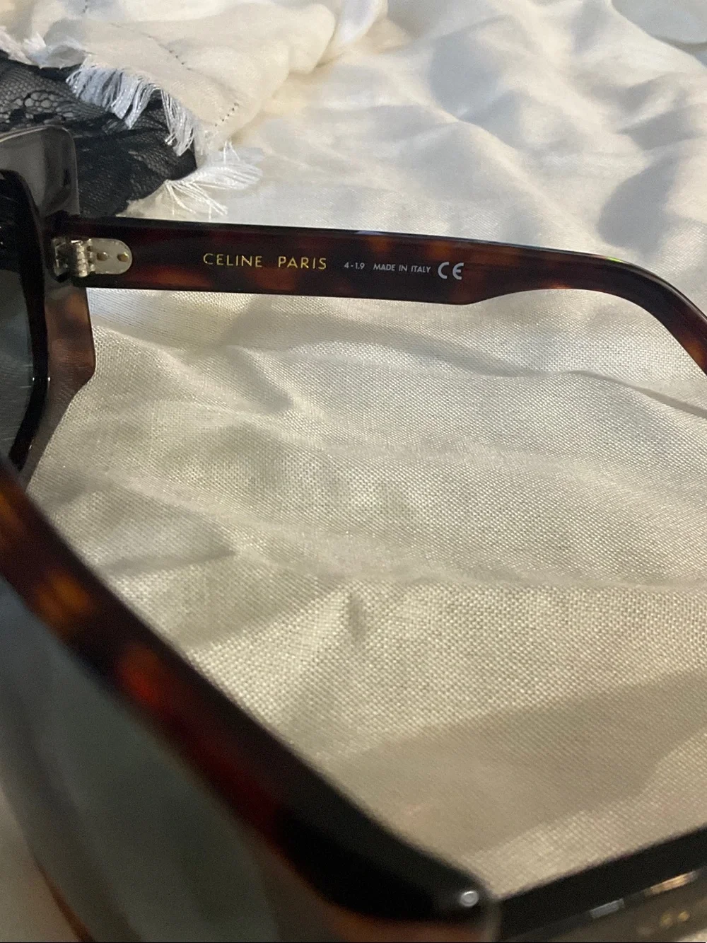 Celine Tortoiseshell Brown Oversized Sunglasses